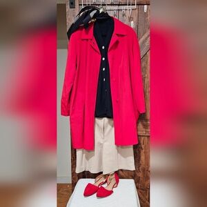 Gallery Red rain Coat sixe XL